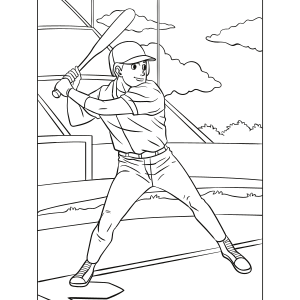  Coloriage de baseball réaliste