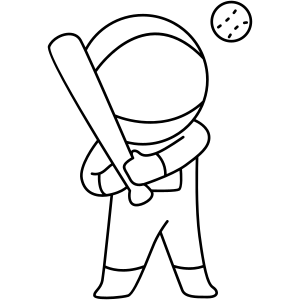 Astronaute with bat