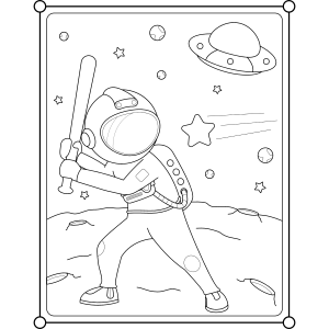 Playing baseball in the space