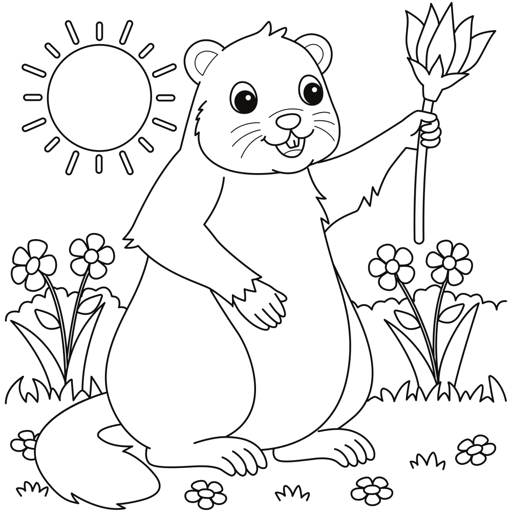 Раскраски бобр - Для печати - Kids Drawing Hub