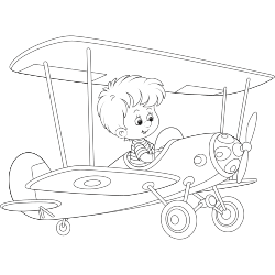 Kid in the plane