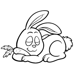 Bunny coloring sheets