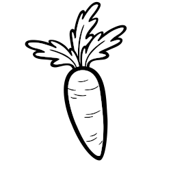 Carrot coloring page