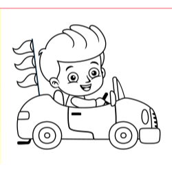 Coloriage de voiture de course