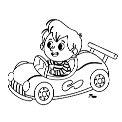 Kid in a car