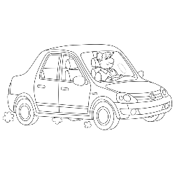 Car coloring page