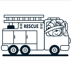 Fire truck coloring