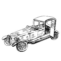 Old car coloring page