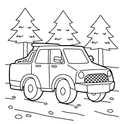 Car coloring page printable