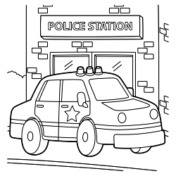 Coloriage voiture de police