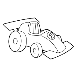 Dibujo de coche de F1 para colorear