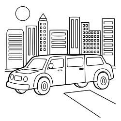 Coloriage de limousine