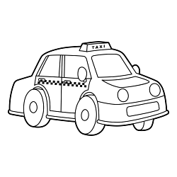 Coloriage taxi