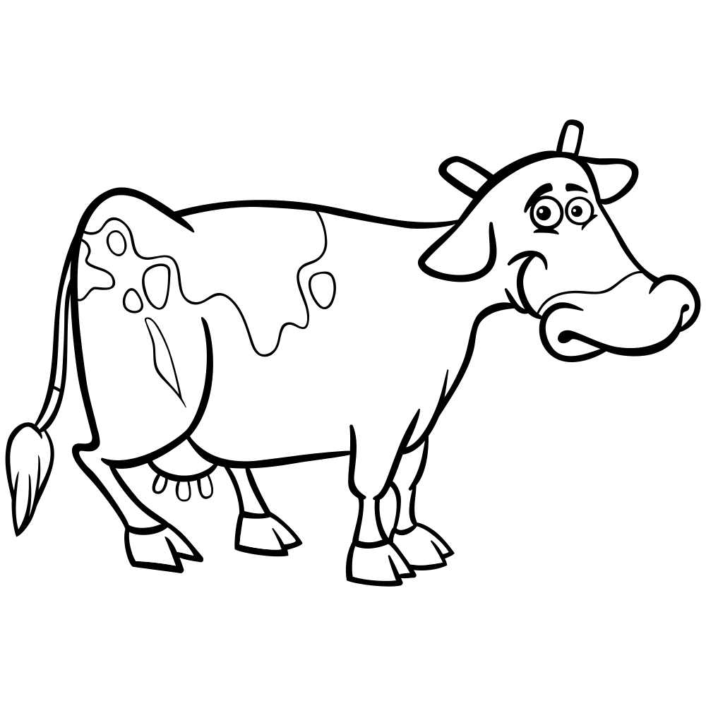 Cow Coloring Pages - Printable - Free - Kids Drawing Hub