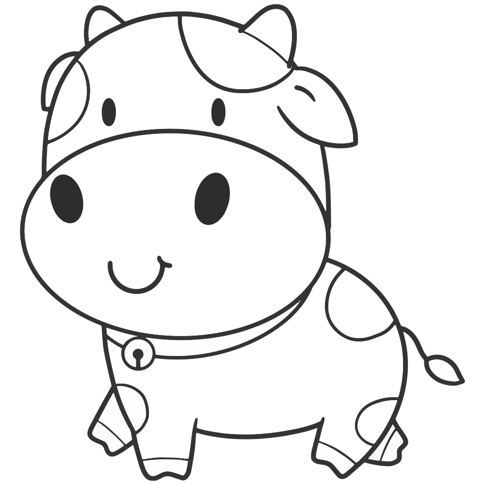 Cow Coloring Pages - Printable - Free - Kids Drawing Hub