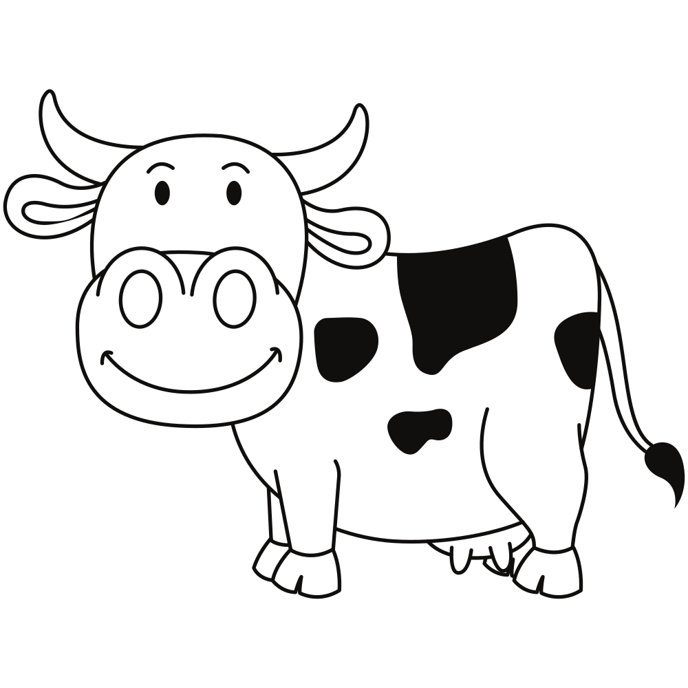 Cow Coloring Pages Printable Free Kids Drawing Hub