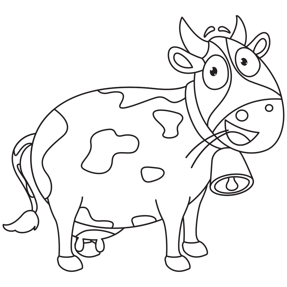 Cow Coloring Pages - Printable - Free - Kids Drawing Hub