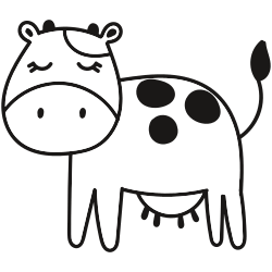 Calm looking cow