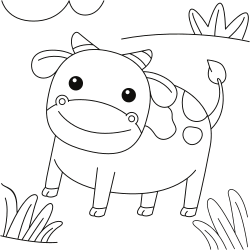 cute baby cow coloring pages