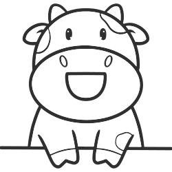 cute baby cow coloring pages