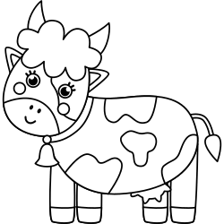 Coloriages gratuits de vache