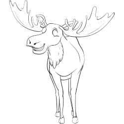 Coloriage de cerf réaliste