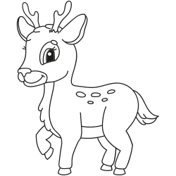 cute baby deer coloring pages