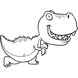 Desenho De Dinossauro Dos Desenhos Animados Com Dentes Páginas