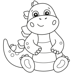 Piccolo dinosauro bambino