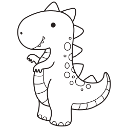 Standing cute dinosaur