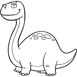 Coloriage dinosaure mignon