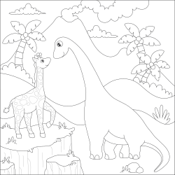 Livre de coloriage dinosaure