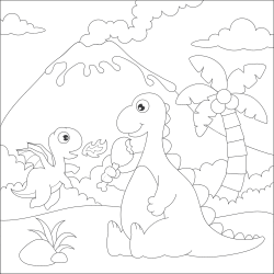 Livre de coloriage dinosaures