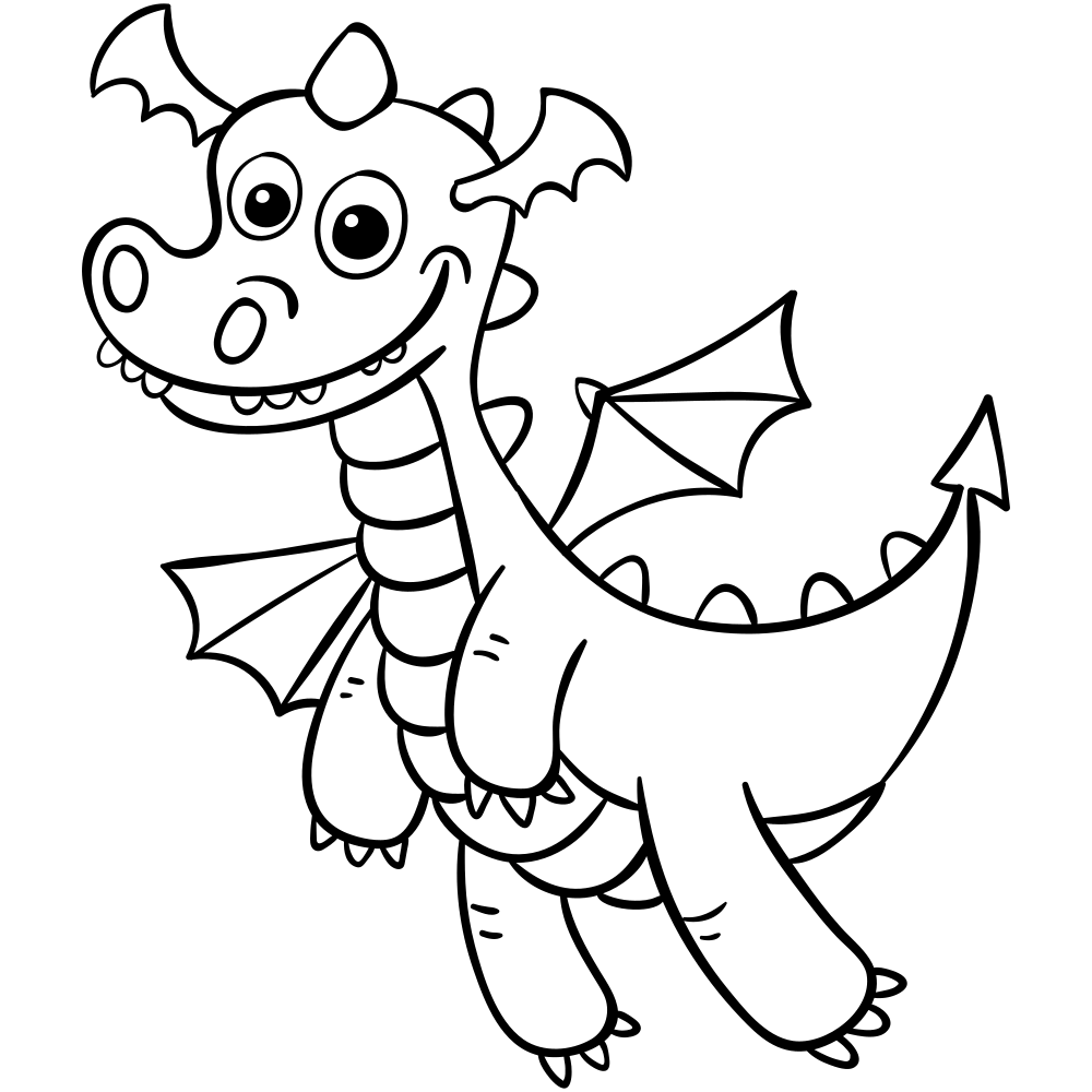 Dragon Coloring Pages - Printable - Free - Kids Drawing Hub