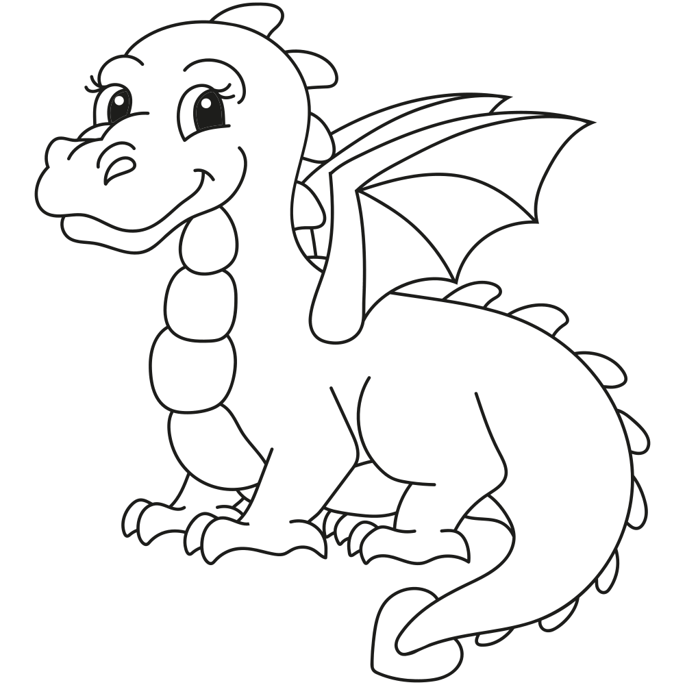 Dragon Coloring Pages - Printable - Free - Kids Drawing Hub