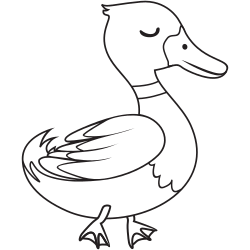 Pato para colorear - Imprimible - Gratis - Kids Drawing Hub