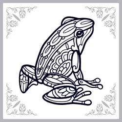 Coloriage Mandala Grenouille