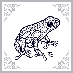 Coloriage grenouille adulte