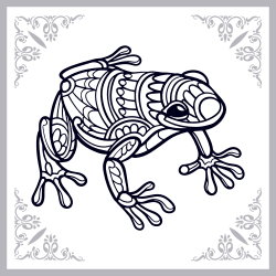 Detailed frog coloring