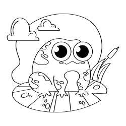 Coloriage - Grenouille taureau