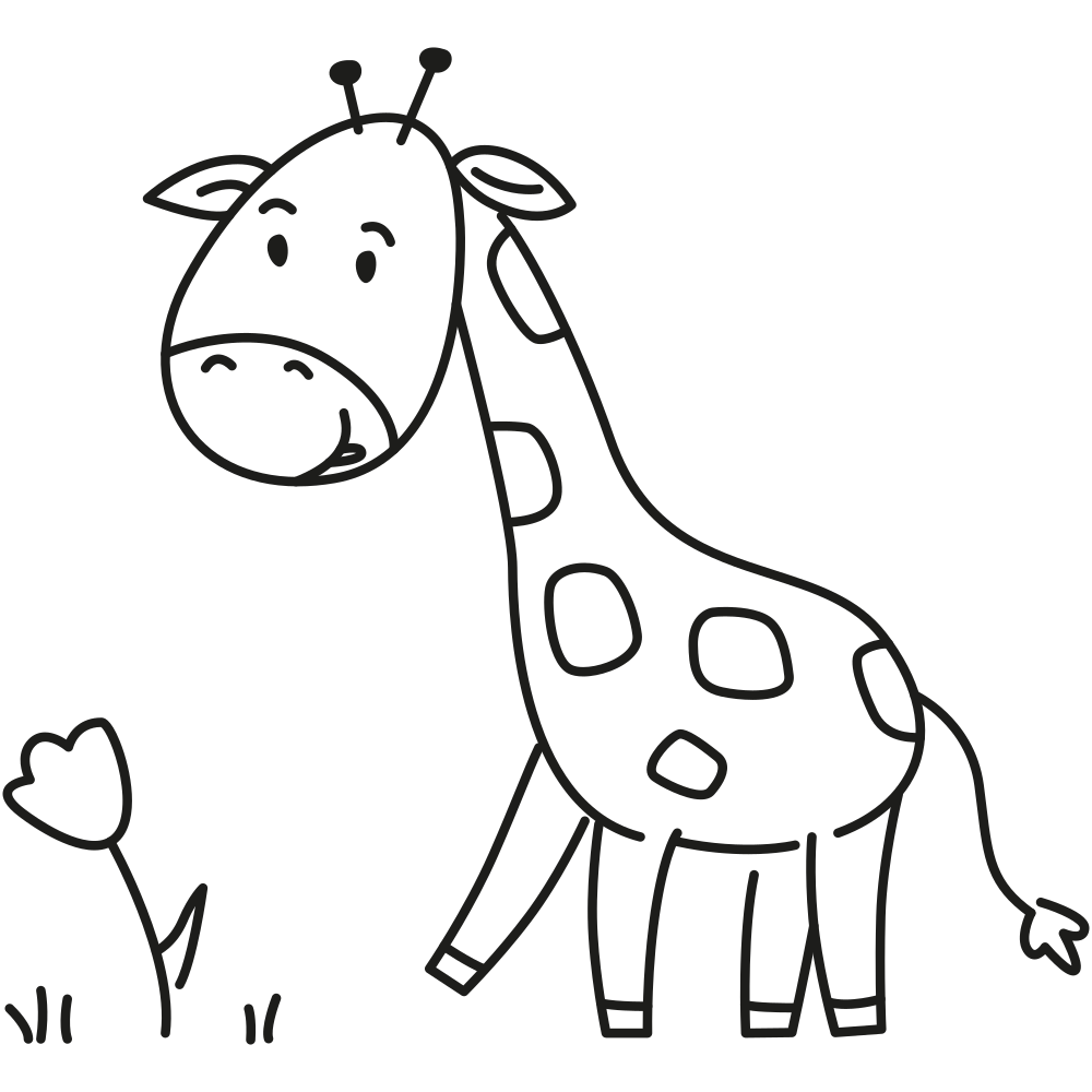 Giraffe Coloring Pages - Printable - Kids Drawing Hub