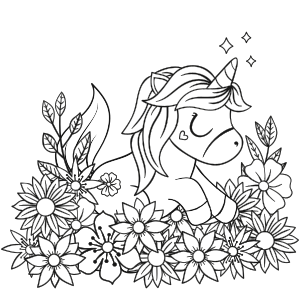 Coloriage licorne mignon