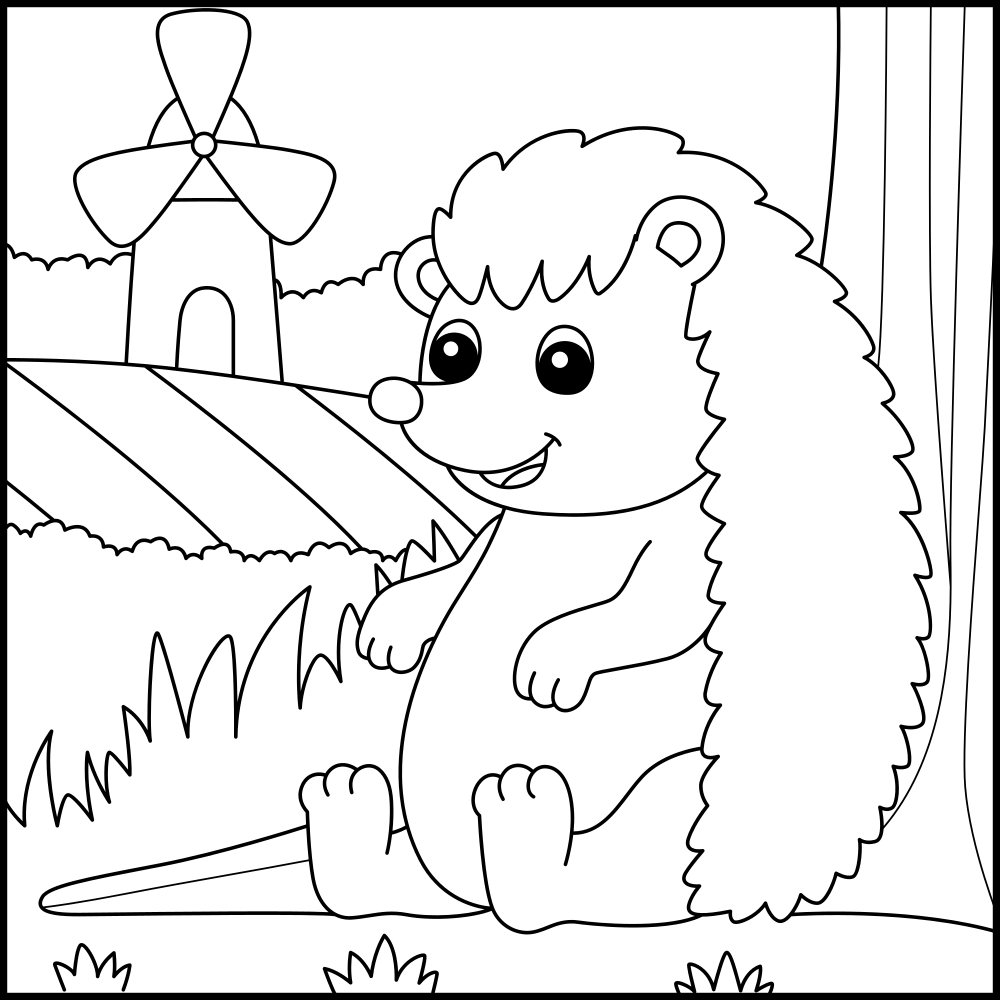 Hedgehog Coloring Pages - Printable - Kids Drawing Hub