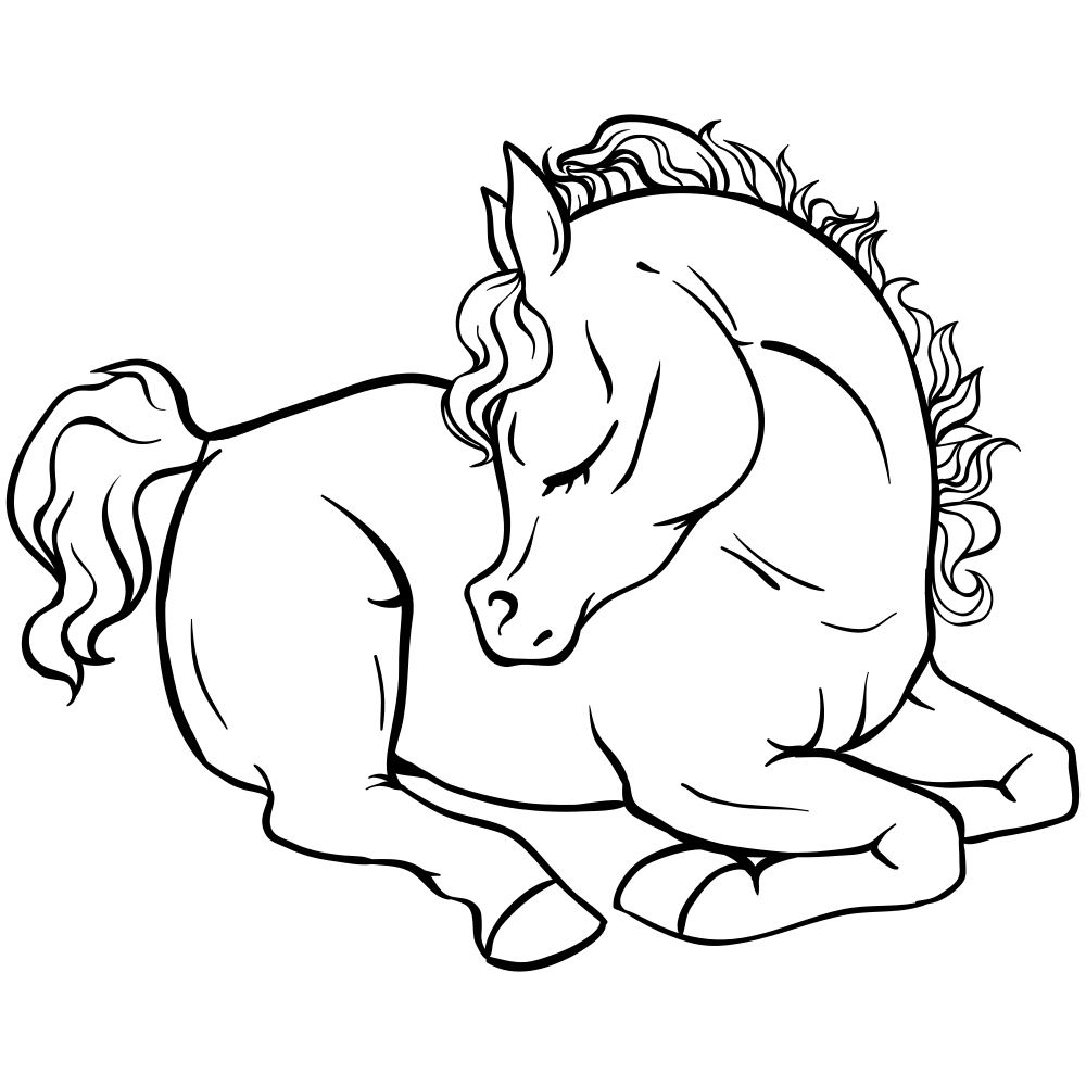 Horse Coloring Pages - Printable - Free - Kids Drawing Hub