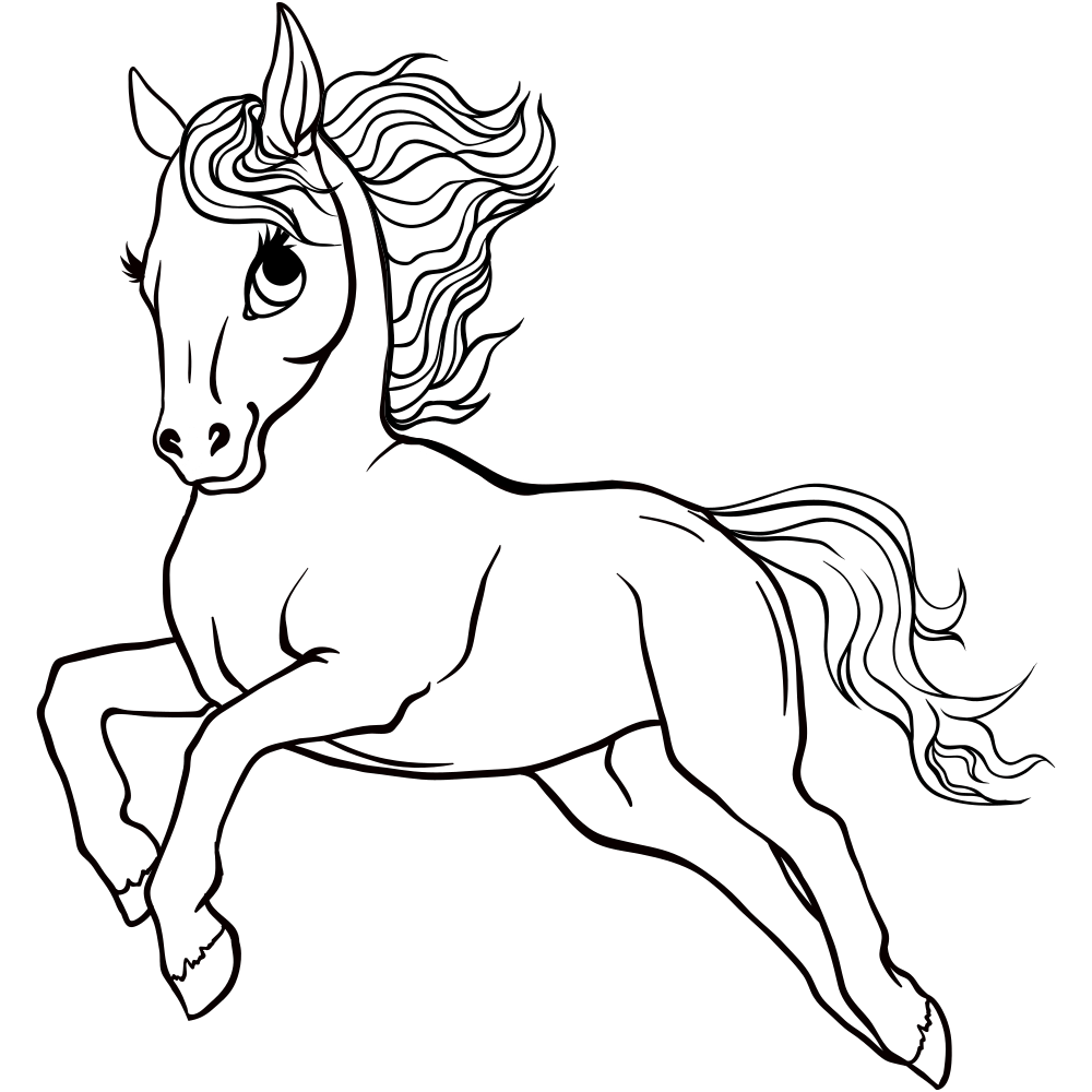 Horse Coloring Pages - Printable - Free - Kids Drawing Hub