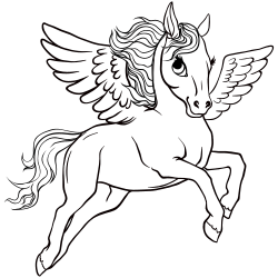 Pegasus coloring page