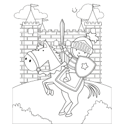 Knight attacking to castle