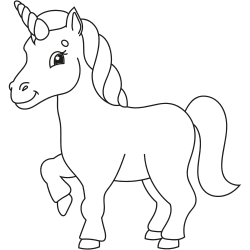 Cute horse coloring page