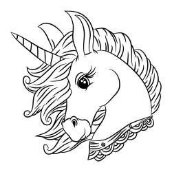 cabeza de unicornio