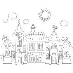 House Coloring Pages - Cute Printable 30+ Images